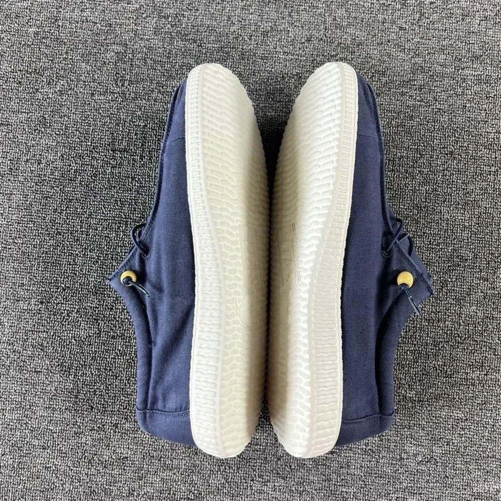 Pitas Shoes Mens 12 Dark Blue Canvas Slip On Loafers Casual WP150 DANI
